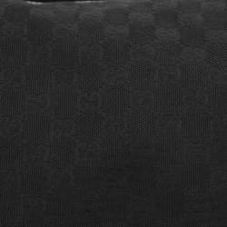 مملوكة مسبقًا حقيبة كتف غوتشي قماش GG وجلد سوداء