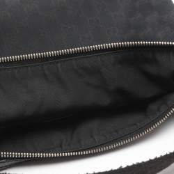 مملوكة مسبقًا حقيبة كتف غوتشي قماش GG وجلد سوداء