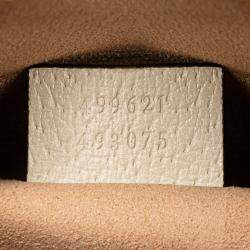 Pre Owned Gucci Brown Small GG Supreme Flora Ophidia Dome Crossbody