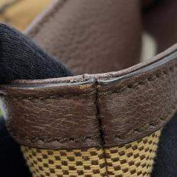 Pre Owned حقيبة يد غوتشي "أوفيدينا جامبو جي جي" جلد وقماش بني/بيج مقاس متوسط