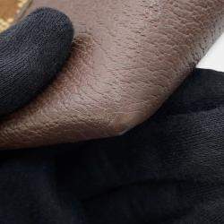 Pre Owned حقيبة يد غوتشي "أوفيدينا جامبو جي جي" جلد وقماش بني/بيج مقاس متوسط