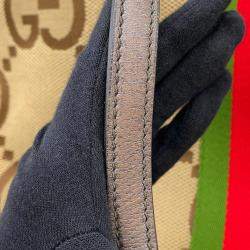 Pre Owned حقيبة يد غوتشي "أوفيدينا جامبو جي جي" جلد وقماش بني/بيج مقاس متوسط