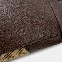 Pre Owned حقيبة يد غوتشي "أوفيدينا جامبو جي جي" جلد وقماش بني/بيج مقاس متوسط