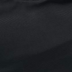 مملوكة مسبقًا حقيبة يد غوتشي توت نايلون أسود بمقبض من الخيزران