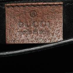 مملوكة مسبقًا Gucci Bamboo Handle Dark Brown Leather Tote