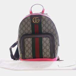 Pre Owned حقيبة ظهر غوتشي أوفيديا ويب جي جي سوبريم بني بمبي صغير