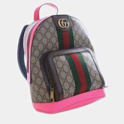 Pre Owned حقيبة ظهر غوتشي أوفيديا ويب جي جي سوبريم بني بمبي صغير