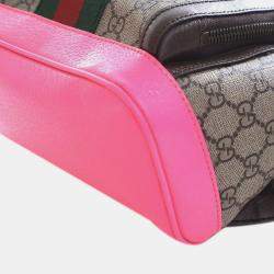 Pre Owned حقيبة ظهر غوتشي أوفيديا ويب جي جي سوبريم بني بمبي صغير