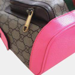 Pre Owned حقيبة ظهر غوتشي أوفيديا ويب جي جي سوبريم بني بمبي صغير