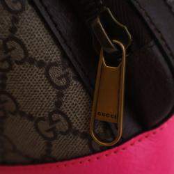 Pre Owned حقيبة ظهر غوتشي أوفيديا ويب جي جي سوبريم بني بمبي صغير