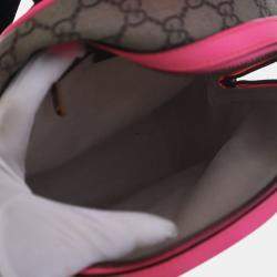 Pre Owned حقيبة ظهر غوتشي أوفيديا ويب جي جي سوبريم بني بمبي صغير