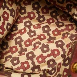 Pre Owned حقيبة غوتشي بابوسكا كريست دوم كانفاس كريستال جي جي بني/بيج