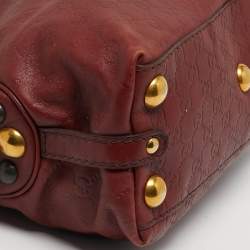 Pre Owned حقيبة غوتشي بابوسكا كريست دوم كانفاس كريستال جي جي بني/بيج