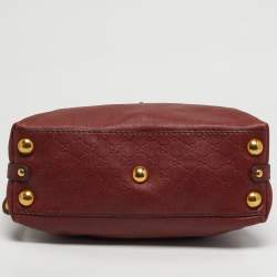 Pre Owned حقيبة غوتشي بابوسكا كريست دوم كانفاس كريستال جي جي بني/بيج