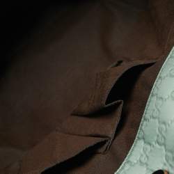 Pre Owned Gucci Green/Brown GG Nylon and Leather and Shopper Tote