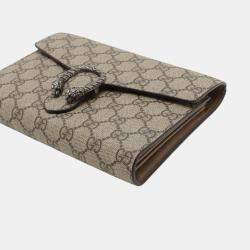 مملوكة مسبقًا Gucci Brown GG Supreme Dionysus Chain Wallet