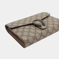 مملوكة مسبقًا Gucci Brown GG Supreme Dionysus Chain Wallet