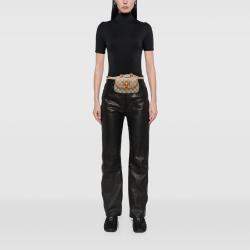 مملوكة مسبقًا حقيبة خصر قوتشي جي جي سوبر يم ويب خيزران 1947 بنية صغيرة