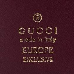 مملوكة مسبقًا محفظة ثلاثية الطيات غوتشي سيلفي جلد التمساح الفوشيا