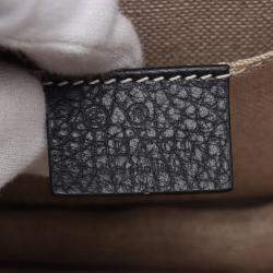 مملوكة مسبقًا Gucci Black Small Dollar Calfskin Interlocking G Crossbody