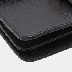 مملوكة مسبقًا Gucci Black Small Dollar Calfskin Interlocking G Crossbody