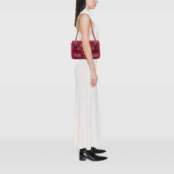 مملوكة مسبقًا حقيبة كتف غوتشي مخمل مطرز أعمى عن الحب كبير GG وردي مارمونت ماتيلاسيه