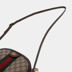 مملوكة مسبقًا حقيبة كروس بودي \"غوتشي\" بني GG سوبرم أوفيديا قبة صغيرة