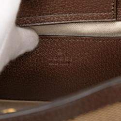 Pre Owned حقيبة غوتشي ديانا ساتشيل كانفاس بنية ميني جامبو جي جي بامبو