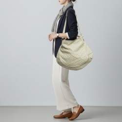 مملوكة مسبقًا حقيبة غوتشي يد علوية بامبو بيغي جلد غوتشيسيما بيج فاتحة