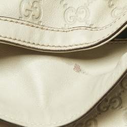 مملوكة مسبقًا حقيبة غوتشي يد علوية بامبو بيغي جلد غوتشيسيما بيج فاتحة