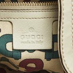 مملوكة مسبقًا حقيبة غوتشي يد علوية بامبو بيغي جلد غوتشيسيما بيج فاتحة