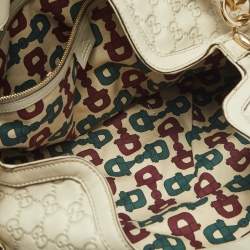 مملوكة مسبقًا حقيبة غوتشي يد علوية بامبو بيغي جلد غو تشيسيما بيج فاتحة