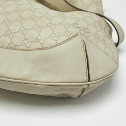 مملوكة مسبقًا حقيبة غوتشي يد علوية بامبو بيغي جلد غوتشيسيما بيج فاتحة