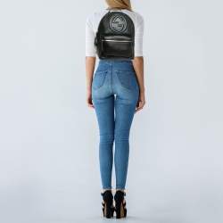 Pre Owned حقيبة ظهر غوتشي سوهو سلسلة جلد سوداء