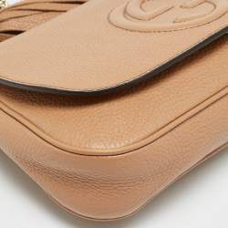 مملوكة مسبقًا حقيبة كتف غوتشى جلد سوهو أسود بسلسلة وقلاب