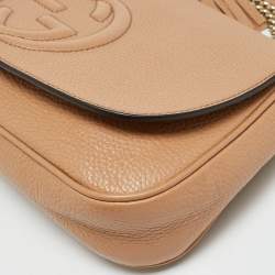 مملوكة مسبقًا حقيبة كتف غوتشى جلد سوهو أسود بسلسلة وقلاب