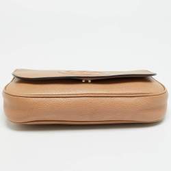 مملوكة مسبقًا حقيبة كتف غوتشى جلد سوهو أسود بسلسلة وقلاب