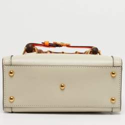 مملوكة مسبقًا Gucci Bamboo Diana Mni Off White Leather Tote