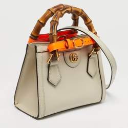 مملوكة مسبقًا Gucci Bamboo Diana Mni Off White Leather Tote