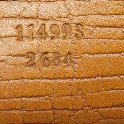 مملوكة مسبقًا حقيبة ساتشل جلد خردلي برصاصة خيزران غوتشي