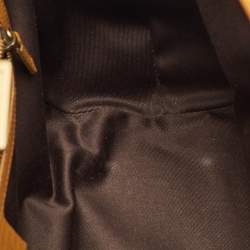 مملوكة مسبقًا حقيبة ساتشل جلد خردلي برصاصة خيزران غوتشي