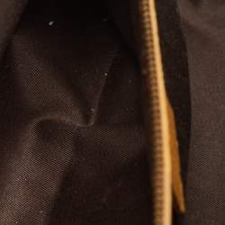 مملوكة مسبقًا حقيبة ساتشل جلد خردلي برصاصة خيزران غوتشي