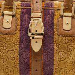 مملوكة مسبقًا Gucci Horsebit Multicolor Leather and Velvet Satchel