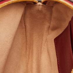 مملوكة مسبقًا حقيبة ظهر غوتشي دائرية أوفيديا جي جي سوبرين فلورا قماش ومغلفة جلد أحمر