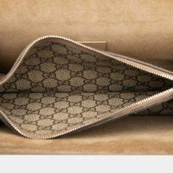 Pre Owned Gucci Brown Medium GG Supreme Dionysus Shoulder Bag