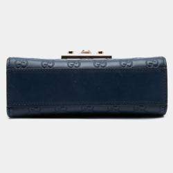 Pre Owned حقيبة كروس غوتشي بادلوك جوتشيسيما صغيرة زرقاء