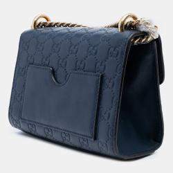 Pre Owned حقيبة كروس غوتشي بادلوك جوتشيسيما صغيرة زرقاء