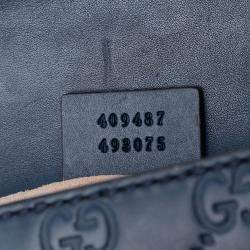 Pre Owned حقيبة كروس غوتشي بادلوك جوتشيسيما صغيرة زرقاء