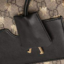 مملوكة مسبقًا حقيبة كروس بودي غوتشي قفل بني GG سوبرن صغيرة نحلة