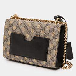 مملوكة مسبقًا حقيبة كروس بودي غوتشي قفل بني GG سوبرن صغيرة نحلة